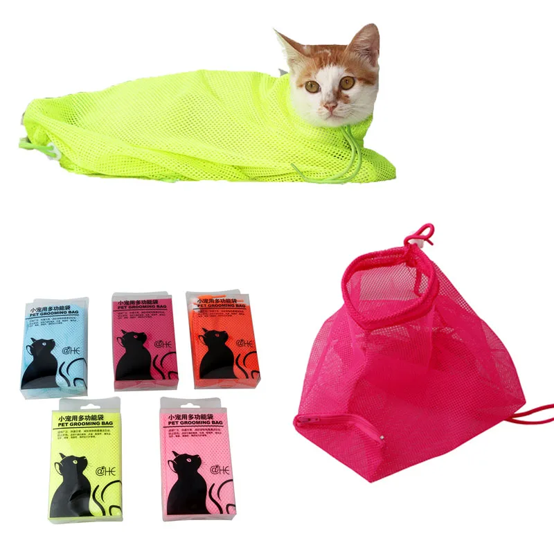 Pet Supplies Nail Trim - Mesh Pet Bath Bag Cats Grooming
