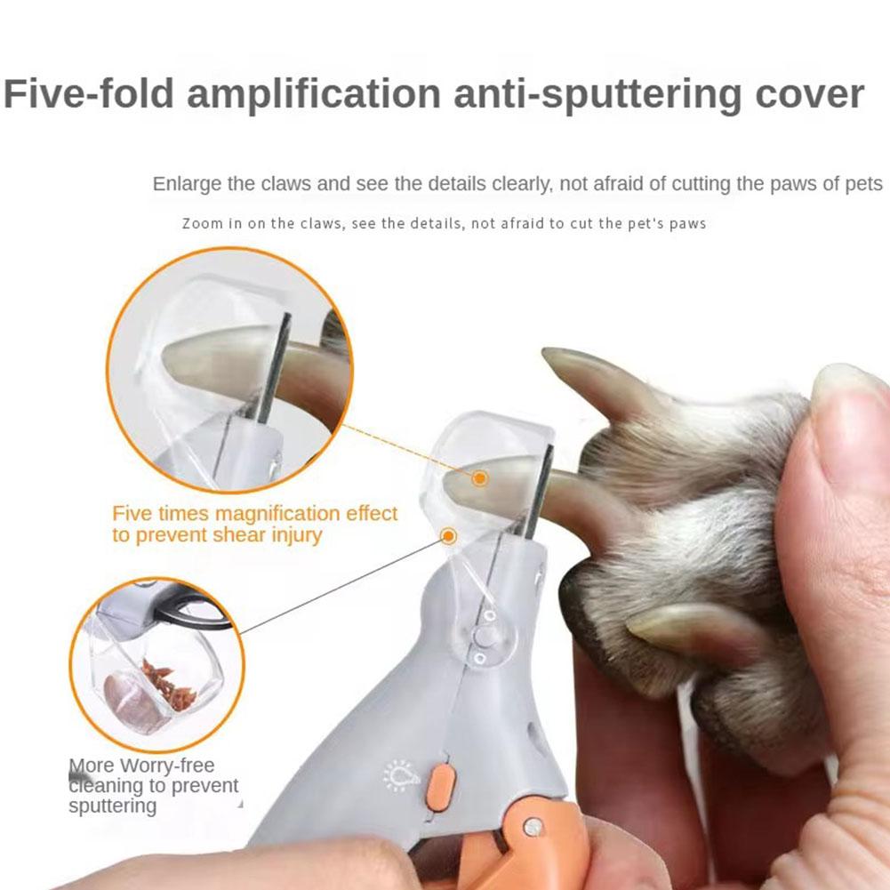 Dog Grooming Clippers - LED Light Pet Nail Clipper With