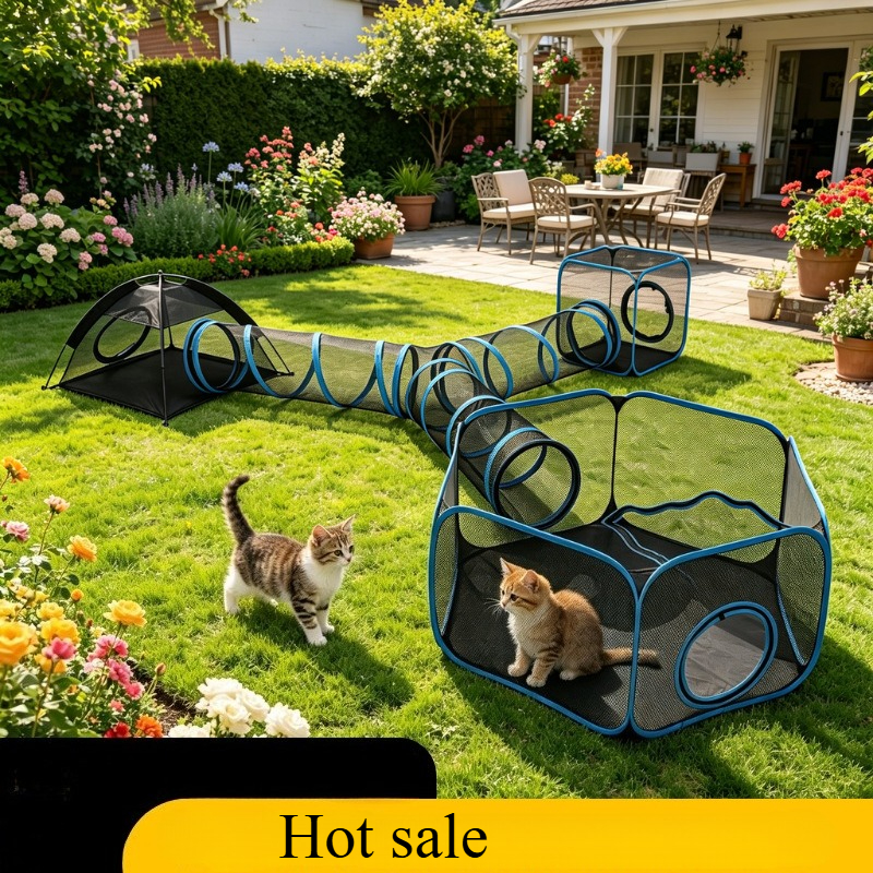 Cat Tunnel Toy - Foldable Portable Breathable Pet Tunnel Cat