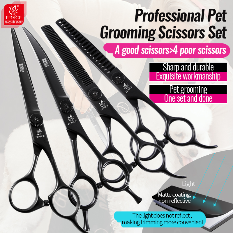 Dog Grooming Clippers - Fenice Professional Affordable 6.5/7.0 inch Black