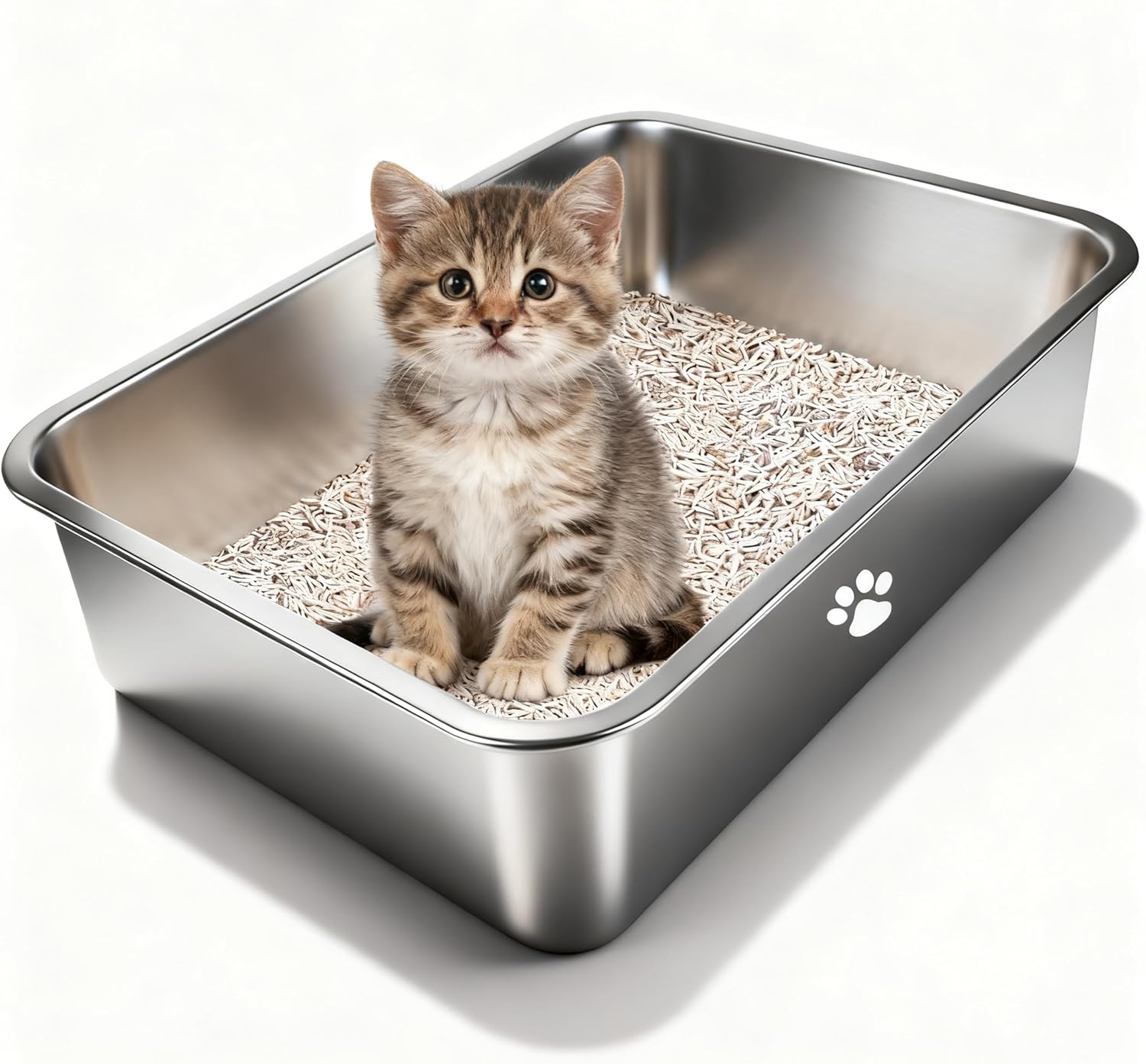 Pet X Supplies & Tack Reviews - Stainless Steel Cat Litter Box,High Sided