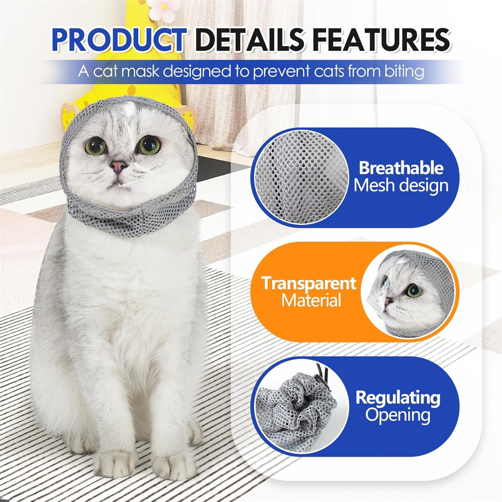Pet Cat Anti Bite Muzzles Adju - Pet Supplies Nail Trim avis et prix