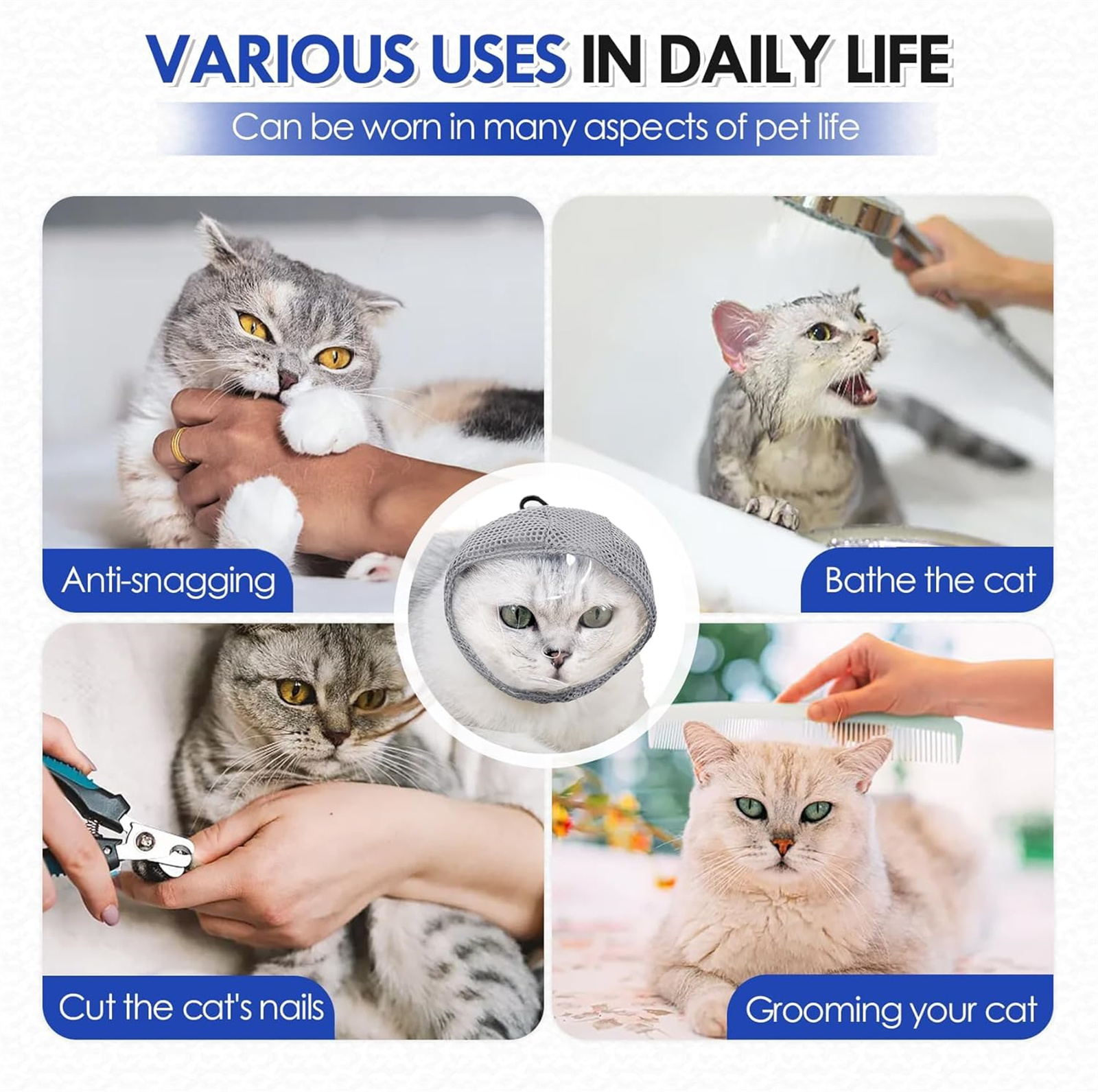 Pet Cat Anti Bite Muzzles Adju - Pet Supplies Nail Trim avis et prix