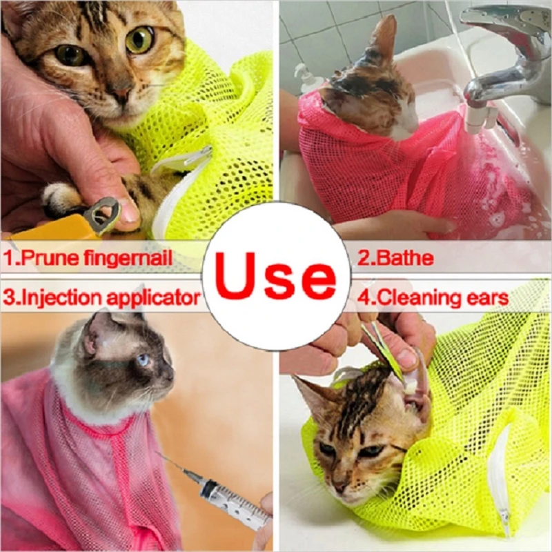 Mesh Pet Bath Bag Cats Groomin - Pet Supplies Nail Trim avis et prix