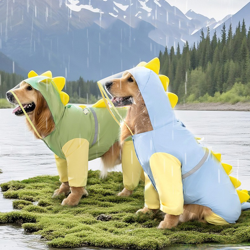 Large Dog Dinosaur Raincoat Go - Dog Raincoat avis et prix
