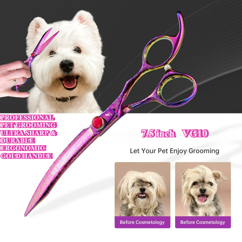 7.5 Inch Curved Scissors Pet S - Dog Grooming Clippers avis et prix
