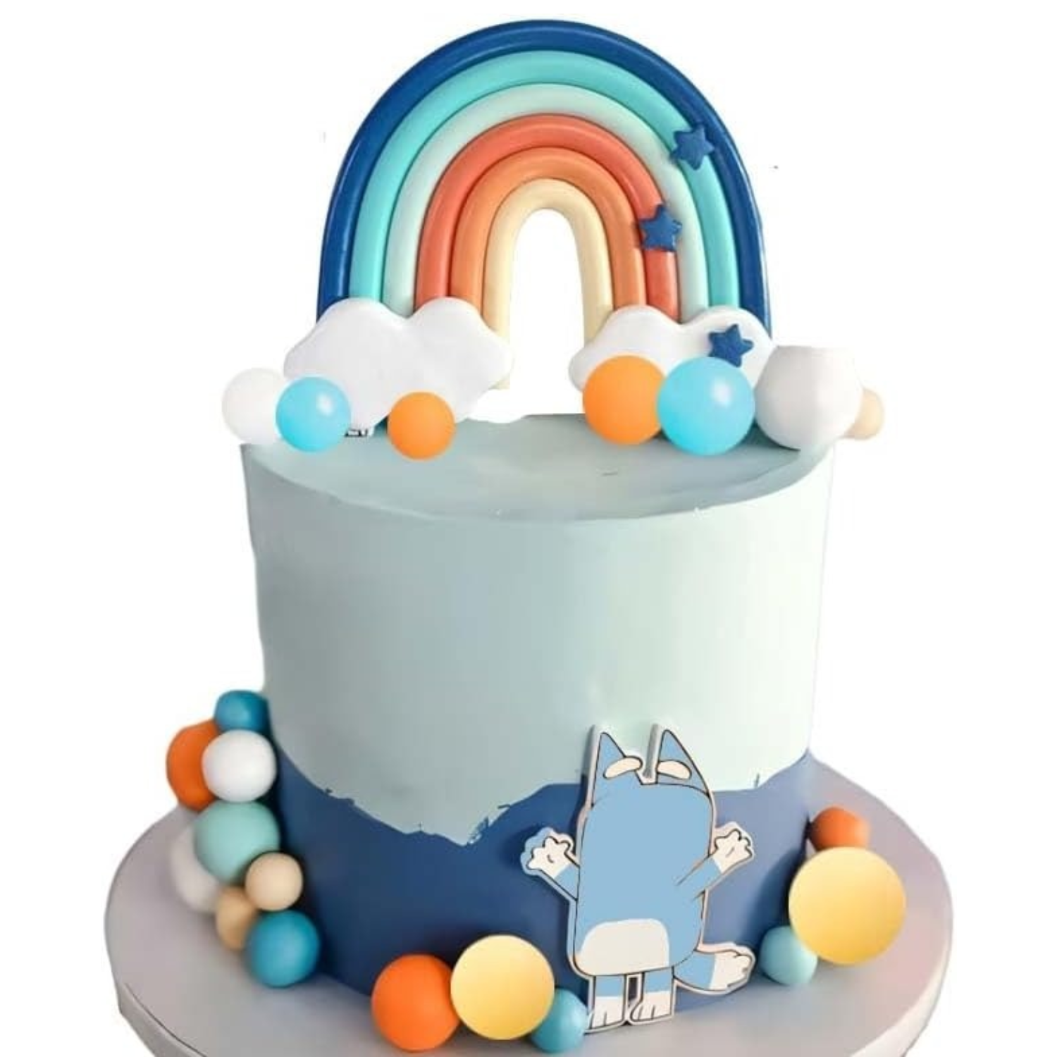 14pcs Blue Rainbow Cake Topper - Pet Supplies Warehouse avis et prix