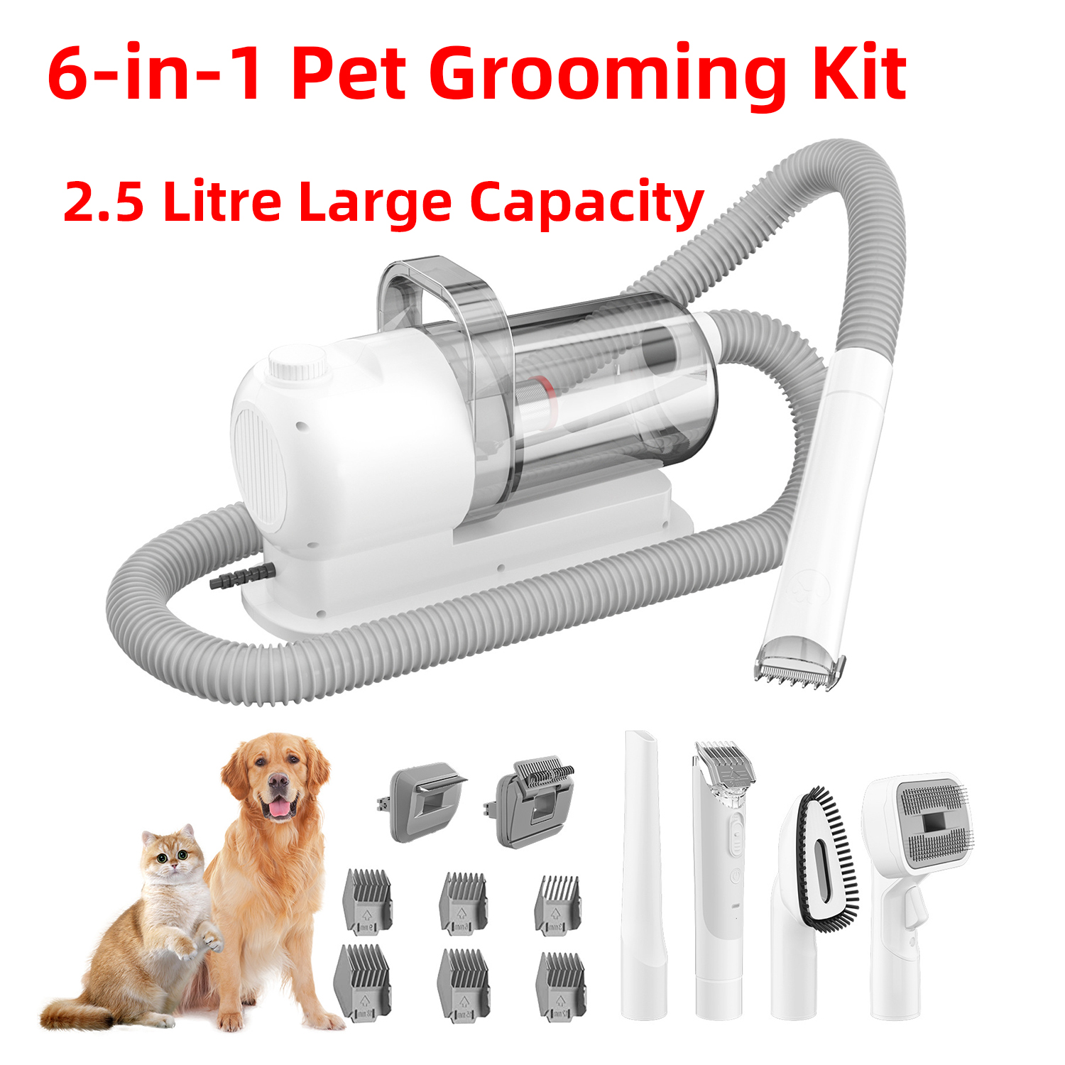 6 In 1 Pet Grooming Vacuum Kit - Dog Grooming Clippers avis et prix