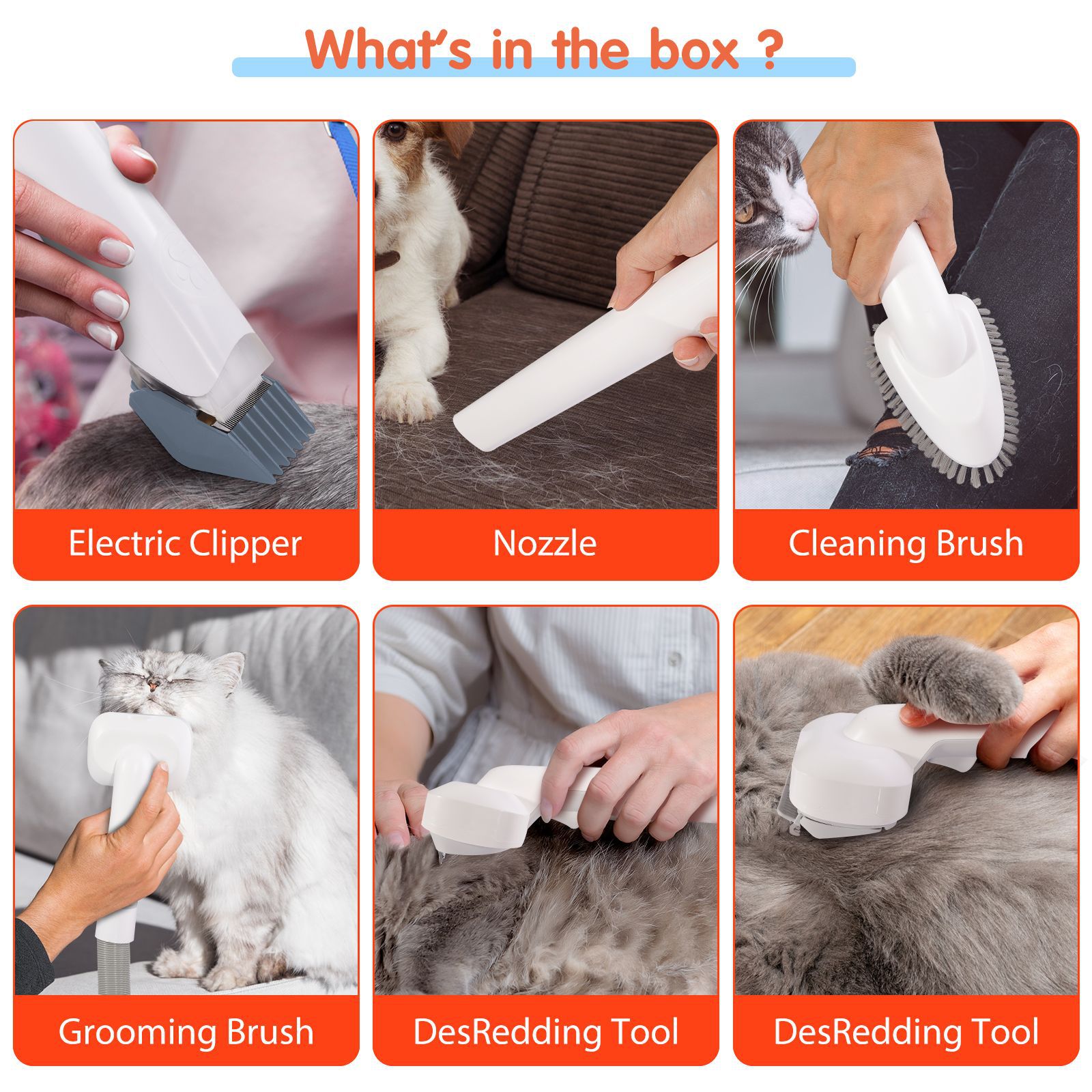 6 In 1 Pet Grooming Vacuum Kit - Dog Grooming Clippers avis et prix