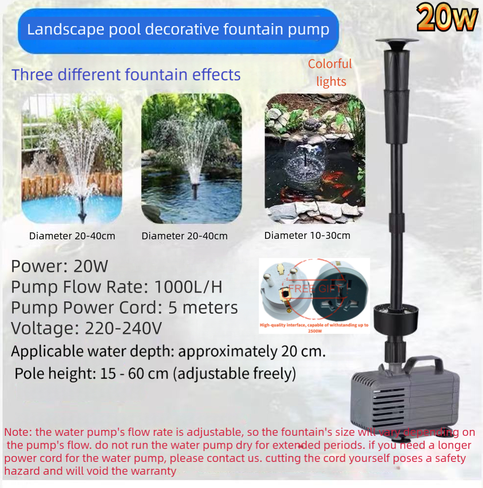 Fountain pump, water pump, lan - Fish Tank Filter Pump avis et prix