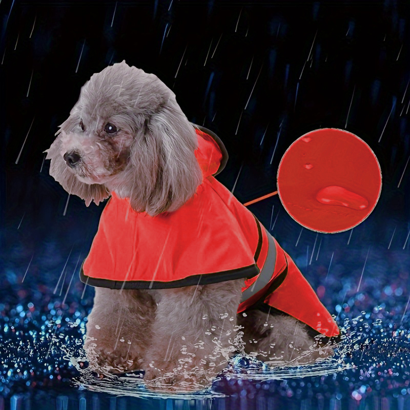 Spring Summer Waterproof Refle - Dog Raincoat avis et prix